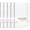 White, variant on Feela Journal bulk pack, 5 Pack A5 Hardcover Ruled Notebooks with Pen Holder, 5 Black Pens, 120 GSM, 5.1"x 8.3", Black
