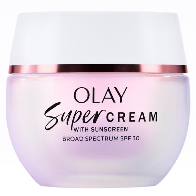 Crema hidratante Olay Super Cream FPS 30 50 mL con vitamina C y E