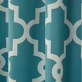 thumbnail image 5 of TOWN & COUNTRY EVERYDAY Ironwork Geo Trellis Sateen Indoor Curtains, Room Darkening Blackout, Grommet Top, Energy Efficient, 2-Pack Set, 52"x108", Teal, 5 of 10