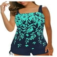 thumbnail image 1 of Women Plus Size Tankini Swimsuits Two Piece Swim Top Shorts Tummy Control Bathing Suits Swimwear, 1 of 7