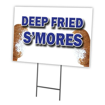 DEEP FRIED CHEESE CURDS Yard Sign & Stake outdoor plastic coroplast