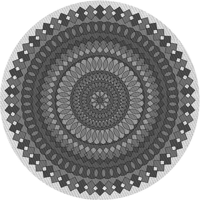 Ahgly Company Tapis d'Intérieur Lavable en Machine Carré Gris Argenté, 3 Pieds Carré