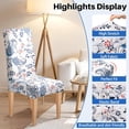 thumbnail image 5 of High Stretch Chair Covers for Dining Chairs, Washable Dining Chair Covers Set of 6, Soft Kitchen Chairs Seat Covers, Parsons Chair Slipcovers Protectors for Home Hotel Restaurant Banquet, 5 of 9