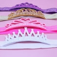 thumbnail image 2 of 4X Glitter Tiara Headbands for Girls, Toddlers Elastic Princess Crown Hair Bands, 2 of 9