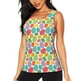 thumbnail image 1 of Balery colorful easter eggs Camiseta sin mangas estampada ligera para mujer, tops de entrenamiento sin mangas, camisetas de yoga transpirables de secado rápido.-Large, 1 of 7