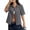 Black, variant on Women's Button Down Shirt Y2k Plaid Print Collared Vintage Short Sleeve Tops Preppy Clothes Streetwear Brown S