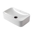thumbnail image 6 of KRAUS Soft Rectangular Ceramic Vessel Bathroom Sink in White with Pop-Up Drain in Oil Rubbed Bronze, 6 of 7