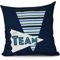 Go Team! Word Print Outdoor Pillow