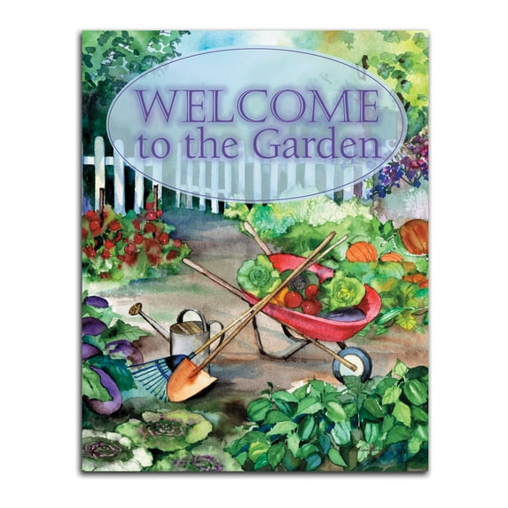 Gango Home Decor Traditional Welcome Garden by Kathleen Parr McKenna (Printed on Paper); One 11x14in Unframed Paper Poster