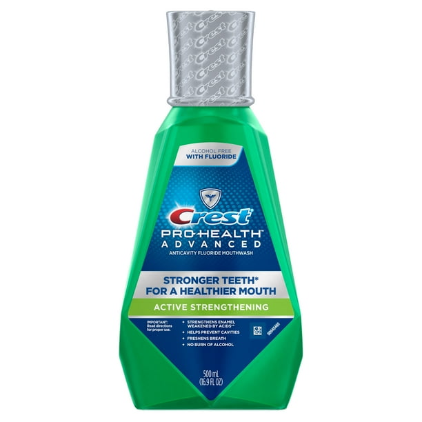 Crest ProHealth Advanced Active Strengthening Alcohol Free Mouthwash, 16.9 Fl Oz
