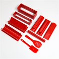 thumbnail image 1 of Kit para hacer sushi de lujo con juego completo de sushi, 10 piezas de plástico para hacer sushi con 8 tenedores para moldes de rollo de sushi, herramienta de sushi para el hogar (rojo) Sincero Electrónica, 1 of 5
