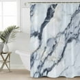 thumbnail image 4 of Grey White Marble Shower Curtain Set ，Waterproof Fabric Shower Curtains Abstract Marble Stone Nature Modern Shower Curtains for Bathroom,Bathroom Decor 36"x72", 4 of 6