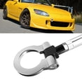 thumbnail image 1 of Xotic Tech JDM Sport Track Racing Style CNC Aluminum Screw-on Tow Hook Front Bumper Compatible with Acura TL or Honda Fit S2000 (Silver), 1 of 8