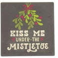 thumbnail image 2 of Kiss Me Under The Mistletoe 1 pk Coaster w/ Easel, 2 of 2