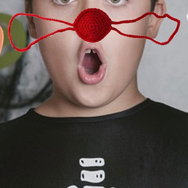 Mittenos más cálidos de la nariz, protector de cobertura de la nariz para esquí, accesorio de fotos de la fiesta de Halloween, clima al aire libre y Rojo