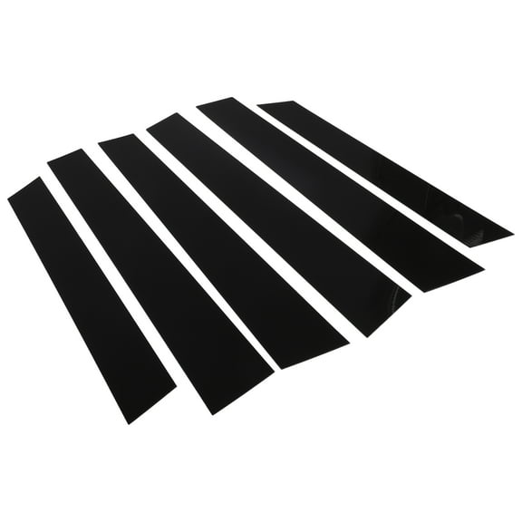 Unique Bargains 6 Pcs Door Pillar Window Trim Outer Exterior Garnish Decor for Honda CR-V 07-11 Plastic Black Replace