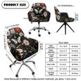 thumbnail image 7 of Xixirimido Butterfly Moon Daisy Flower Pattern Stretch Office Chair Cover Desk Chair Cover for Armrest Chair Universal Swivel Chair Slipcovers Mid Back Accent Dining Chair Protector, 7 of 7