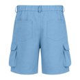 thumbnail image 6 of LIIPEE Girls Cargo Shorts Summer Lightweight Solid Color Comfort Waist Fashion Buttons Shorts With Pockets Kids Cute Loose Fit Daily School Wear,11-12 Years, 6 of 7