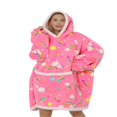 thumbnail image 3 of Adult Kids Winter Warm Wearable Blanket  Big Hooded Sweatshirt Homewear With Front Pocket Oversized, 3 of 7