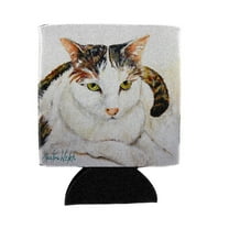 Carolines Treasures MW1334CC Lanie Cat Can or Bottle Hugger Can Hugger multicolor