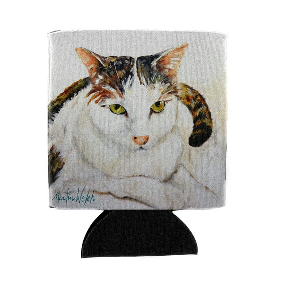 Carolines Treasures MW1334CC Lanie Cat Can or Bottle Hugger Can Hugger multicolor