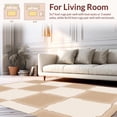 thumbnail image 2 of ODIKA 6' x 9' Machine Washable Non-Slip Area Rug, Contemporary Checkerboard High Traffic Rug, Beige, 449680, 2 of 7