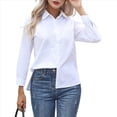 thumbnail image 2 of Camisas de Vestir de Larga con Botones para Mujer, Blusas de Oficina con Cuello Antiarrugas. XXL, 2 of 9