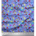 thumbnail image 1 of Soimoi Modal Satin Fabric Watermelon,Ice Cream & Cocktail Summer Designs Decor Fabric Printed Yard 42 Inch Wide, 1 of 3