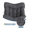 thumbnail image 4 of Oversized Papasan Rocking Chair with Ottoman, Rattan Egg Lounger, Sturdy Frame, Perfect for Outdoor or Indoor Relaxation, 4 of 15