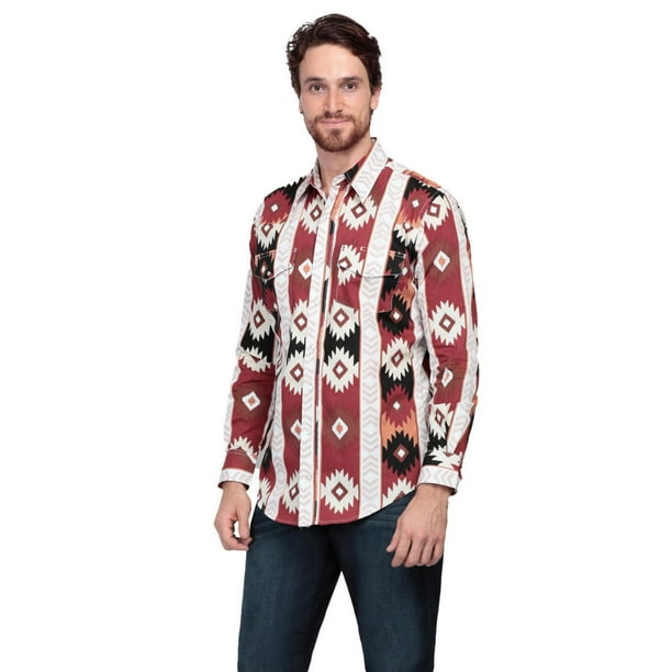 Camisa Vaquera Clásica Wrangler Checotah Manga Larga Hombre 631