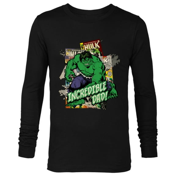 Marvel Hulk Incredible Dad Father's Day - Long Sleeve T-Shirt for Men - Customized-Black