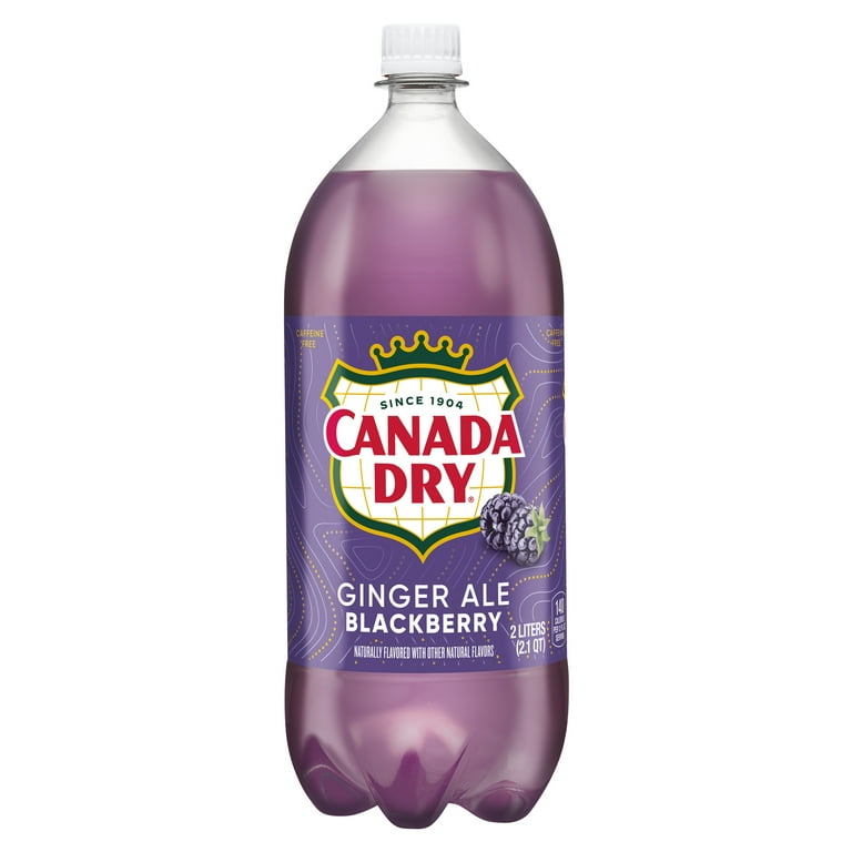 Canada Dry Caffeine Free Blackberry Ginger Ale Soda, 2 L Bottle
