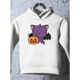 thumbnail image 3 of Cute Spookitty W Pumpkin Hoodie Toddler -Image by Shutterstock,  5 Toddler, 3 of 4