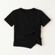 thumbnail image 5 of Camisetas de Manga Larga de Niños Tamaño 12-14 Juventud Camiseta de Color Sólido, Niño Pequeño 2T Cuello Redondo Top Casual para Niños Primavera Verano, 5 of 6