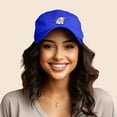 thumbnail image 3 of Dalix Strawberry Cow Embroidered Womens Cotton Dad Hat Baseball Cap in Royal Blue, 3 of 5