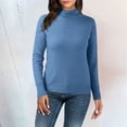 thumbnail image 2 of GJSYRH Women Long Sleeve Turtleneck Slim Fitted Based Layer Lightweight Active Shirt Pullover Tops, 2 of 4