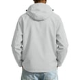 thumbnail image 5 of FRSASU Men's Hooded Rain Jacket, Water‑Resistant Zip Up Outdoor Windbreaker Jacket with Multiple Pockets Gray, 5 of 6
