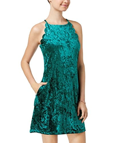 Teeze Me Juniors Flocked Halter Dress Emerald 0 - Walmart.com Teeze Me Juniors Flocked Halter Dress Emerald 0 - Walmart.com