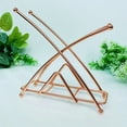 thumbnail image 3 of Kitchen Napkin Holder, Freestanding Hotel Square Napkin Holder, Farmhouse Napkin Holder, (X-Shaped), For Dining Kitchen Home Bar Countertops and Outdoor Tables (Rose Gold B ), 3 of 8