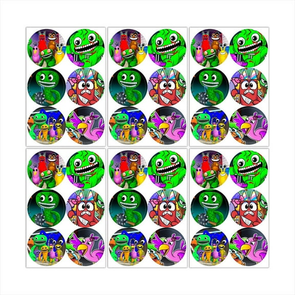 Garten of Banban Stickers Labels Birthday Party Favors Thank You Themed Round Circle Baby Shower 60pcs