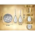 thumbnail image 3 of Classic Teardrop Shaped White MOP Inlaid Sterling Silver Dangle Earrings, 3 of 7