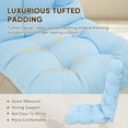 thumbnail image 6 of COOS BAY 49.1'' x 19.6'' Outdoor High Back Seat Cushion Set of 2, Adirondack Chair Cushions, Extra Thick Rocking Chair Cushions, Light Blue, 6 of 9