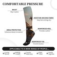thumbnail image 3 of Lsque Sky Sunset Bronze Dragon Pattern Sport Compression Socks for Men & Women 15-20 mmHg Knee High Nurse Pregnant Running Medical and Travel Athletic, 3 of 6