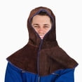 thumbnail image 3 of NICEXMAS Professional Welding Hood Brown Cowhide Material Flame-Resistant Comfortable, 3 of 8
