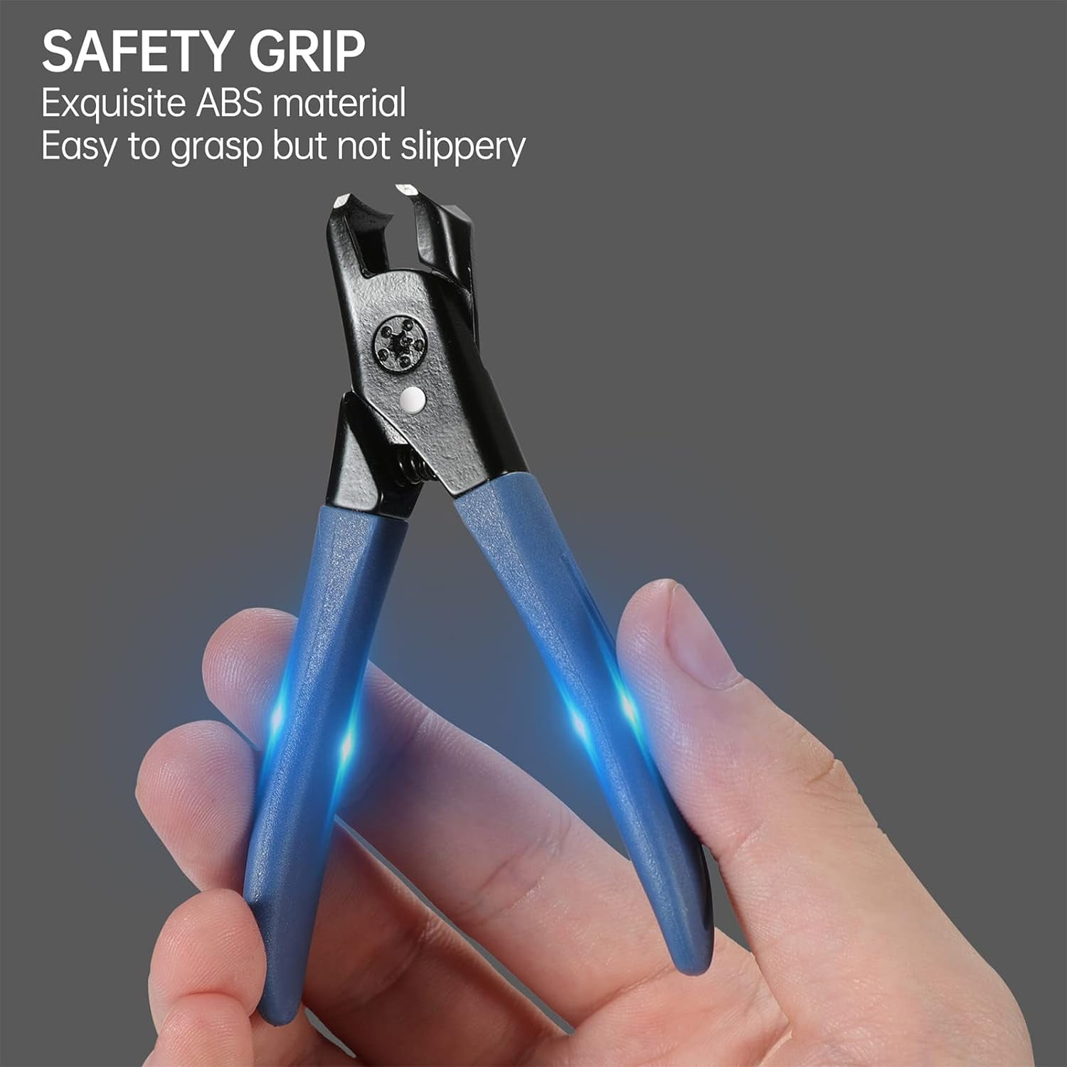 DUAIU Nail Clippers for Thick Nails Toenail Clippers Wide Jaw Nail Cutter Heavy Duty Nail Clipper Sharp Curved Toe Nail Clippers for Men and Women, Blue