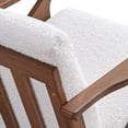 thumbnail image 2 of Omax Decor Zola Solid Wood and Fabric Upholstered Accent Armchair in White, 2 of 6