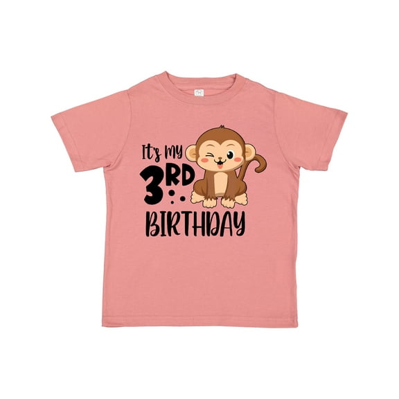 Inktastic Monkey Its My 3rd Birthday Boys or Girls Toddler T-Shirt
