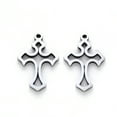 thumbnail image 2 of 10pcs Tarnish Resistant 304 Stainless Steel Pendants Laser Cut Cross Stainless Steel color 19x12x1mm Hole: 1.2mm, 2 of 2