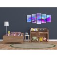 thumbnail image 3 of Wieco Art Changing Colors-5 panels Modern Canvas Prints Artwork, 3 of 5