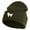 Olive, variant on 50's Pink Poodle Iron on Patched 12 Inch Long Knitted Beanie - Black OSFM